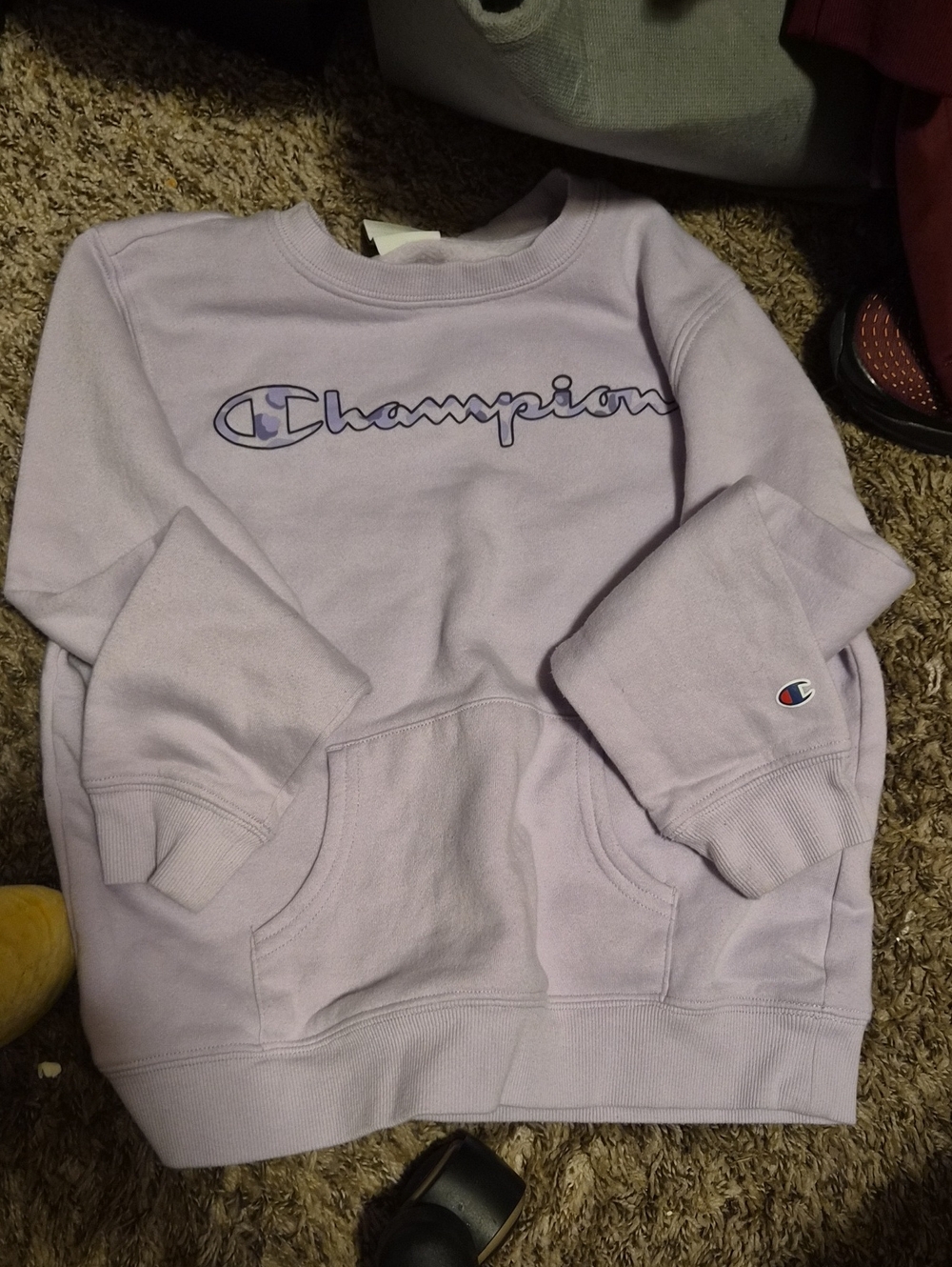 Champion Girls Lavender Pullover Sweatshirt